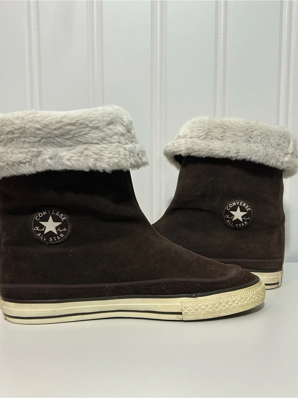 Converse all star winter brown suede line boot